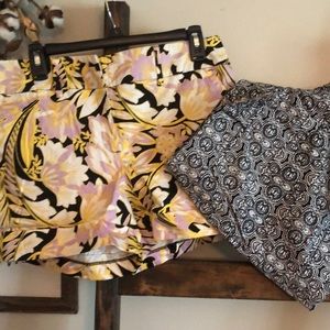 2 pair printed shorts